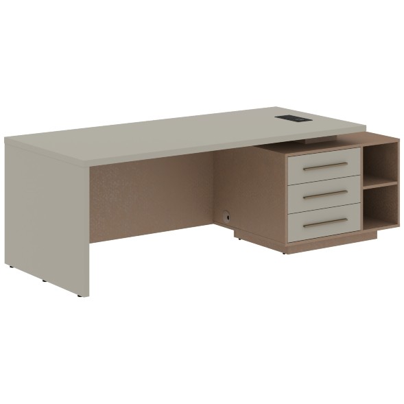 Стол руководителя с тумбой VCT 2390(R) 2300х900х750 VELION в Ноябрьске 