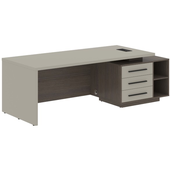 Стол руководителя с тумбой VCT 2390(R) 2300х900х750 VELION в Ноябрьске 