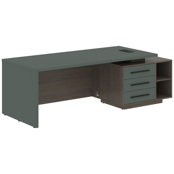 Стол руководителя с тумбой VCT 2390(R) 2300х900х750 VELION в Ноябрьске 