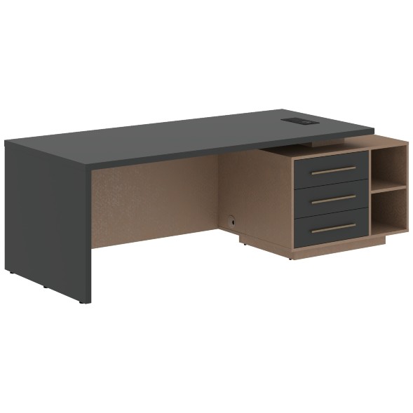 Стол руководителя с тумбой VCT 2390(R) 2300х900х750 VELION в Ноябрьске 