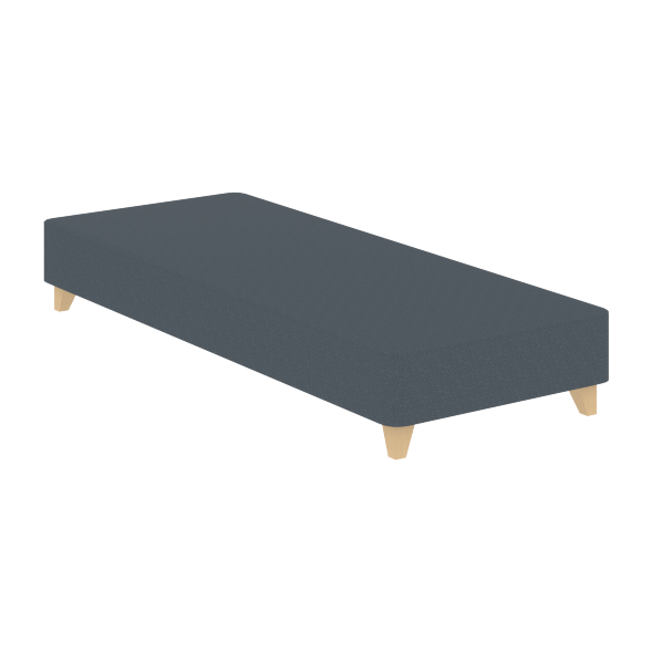 Кровать Бокс спринг со светлыми опорами BSL 820 серый 2000х800х200 MUAR в Ноябрьске 