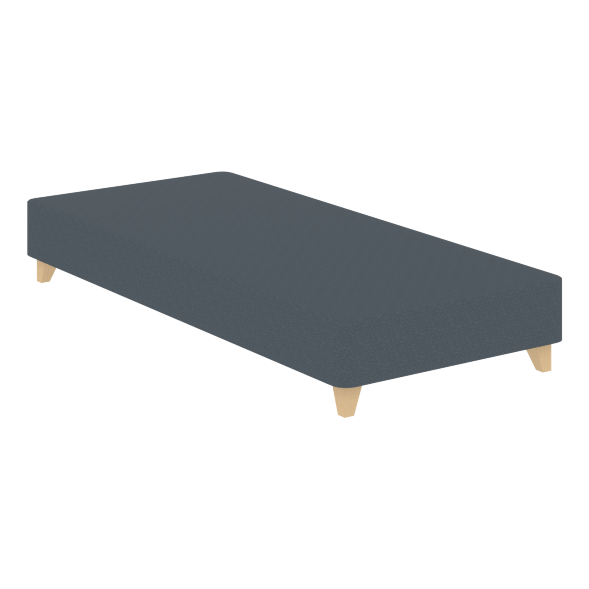 Кровать Бокс спринг со светлыми опорами BSL 920 серый 2000х900х200 MUAR в Ноябрьске 