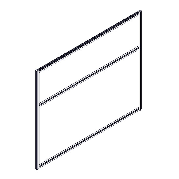 Секция комбинированной перегородки RP115SL140 Bravo grey/Серый 1400х22х1115 в Ноябрьске 