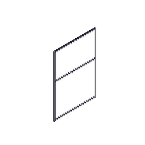 Секция комбинированной перегородки RP130SL90 Bravo grey/Серый 900х22х1300 в Ноябрьске 