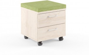 Тумба с подушкой XMC-2D Бук Тиара/Зеленый