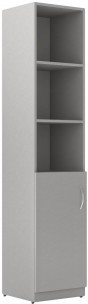 Шкаф колонка с глухой малой дверью SR-5U.5(L) Серый 386х375х1815