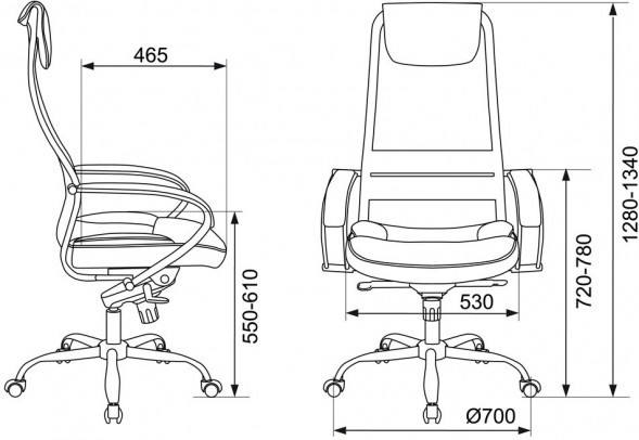 Кресло руководителя Бюрократ CH-609SL/BLACK