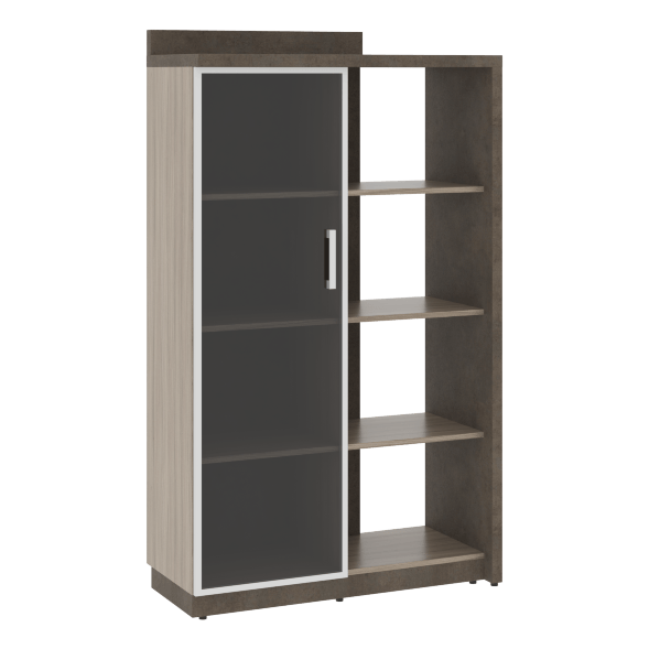 Шкаф СФ-534181 Бетон чикаго тем F187 ST9/Дрифтвуд H3090/Графит\Черный 1037х454,5х1770 WOOD&amp;amp;STONE в Ноябрьске 