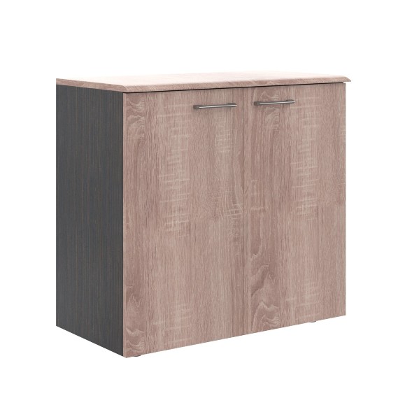 Шкаф с глухими малыми дверьми и топом WLC 85.1 Дуб Сонома/Легно темный 856х432х814 WAVE в Ноябрьске 