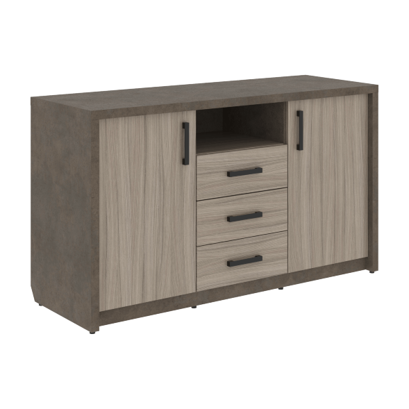 Тумба СФ-532101 Бетон чикаго тем/Дрифтвуд/Графит 1577х547х907 WOOD&amp;amp;STONE в Ноябрьске 