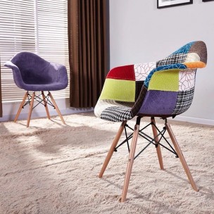 Стул Style DAW Patchwork сиреневый