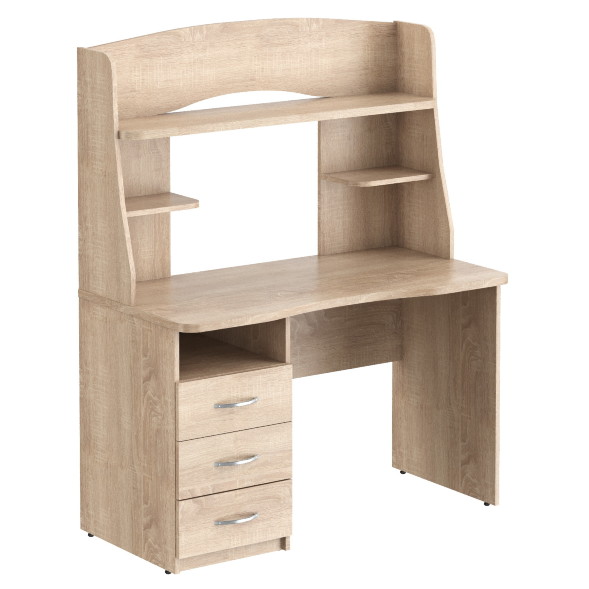 Стол компьютерный CD 1215 Дуб Сонома светлый 1200х600х1525 COMP в Ноябрьске 