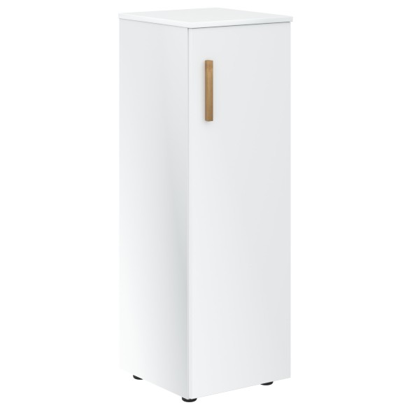 Шкаф колонка с глухой средней дверью и топом FMC 40.1(R) Белый премиум/Дуб Гамильтон 404х429х1213