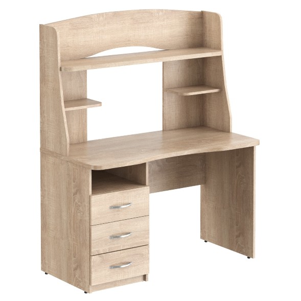 Стол компьютерный CD 1215.A Дуб Сонома светлый 1200х600х1525 COMP в Ноябрьске 