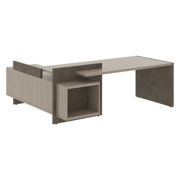 Стол СФ-531202 Дрифтвуд /Бетон чикаго темно-серый 2200х1996х840 WOOD&amp;amp;STONE в Ноябрьске 