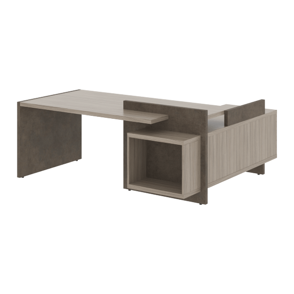 Стол СФ-531211 Дрифтвуд /Бетон чикаго темно-серый 2000х1798х840 WOOD&amp;amp;STONE в Ноябрьске 