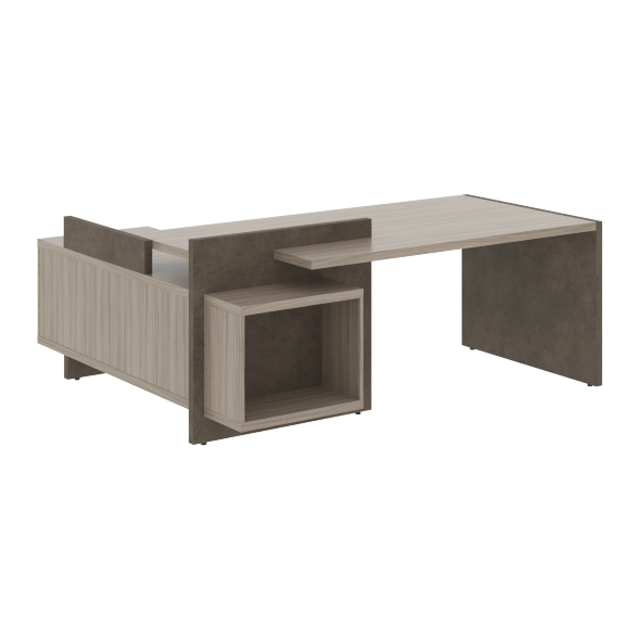 Стол СФ-531212 Дрифтвуд /Бетон чикаго темно-серый 2000х1798х840 WOOD&amp;amp;STONE в Ноябрьске 