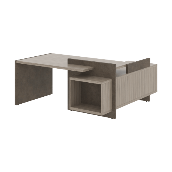 Стол СФ-531221 Дрифтвуд /Бетон чикаго темно-серый 1800х1798х840 WOOD&amp;amp;STONE в Ноябрьске 