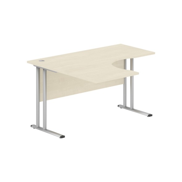 Стол эргономичный СА-3M(L) Клен*/серебро 1400х1200х755 IMAGO-M в Ноябрьске 