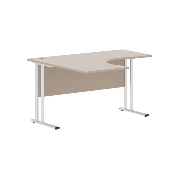 Стол эргономичный СА-3M(L) Клен*/серебро 1400х1200х755 IMAGO-M в Ноябрьске 