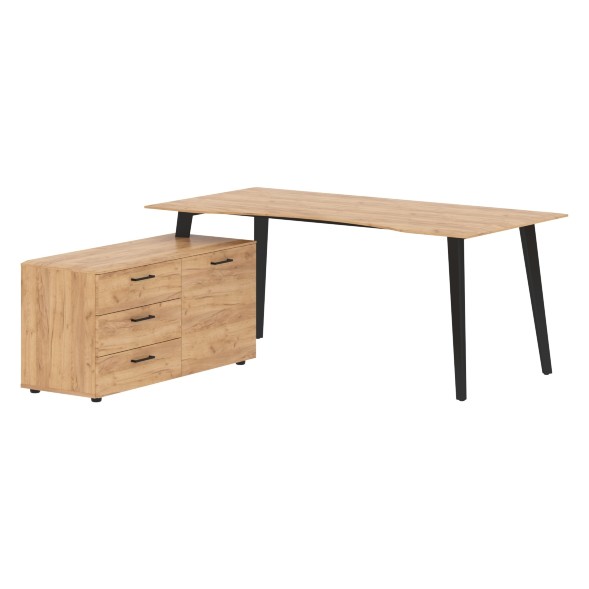 Стол руководителя с тумбой JCT 1818(L) 1800х1800х750 JAY в Ноябрьске 