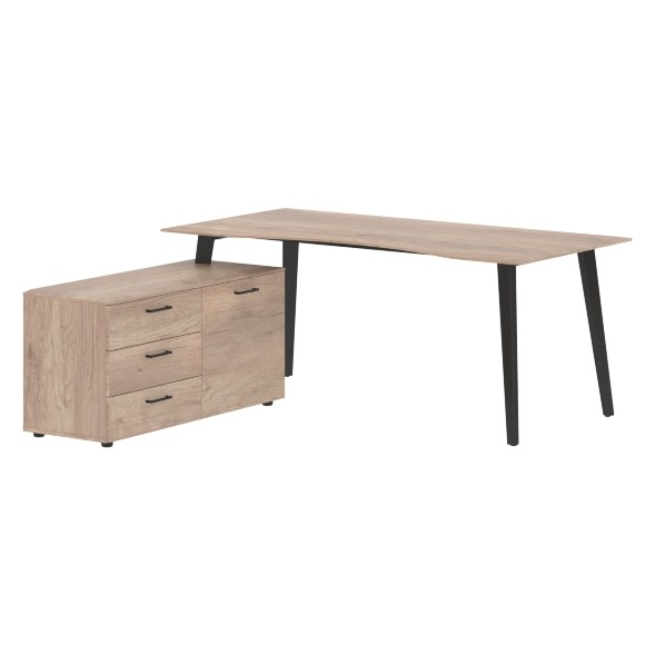 Стол руководителя с тумбой JCT 1818(L) 1800х1800х750 JAY в Ноябрьске 