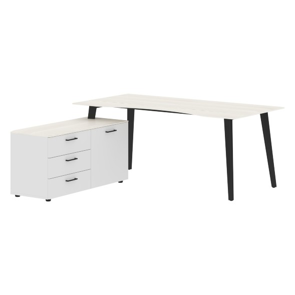 Стол руководителя с тумбой JCT 1818(L) 1800х1800х750 JAY в Ноябрьске 