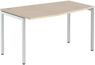 Стол эргономичный XSCT 149(L) Бук Тиара/Алюминий 1400х900х750