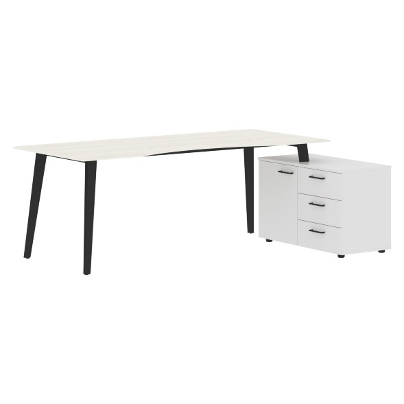 Стол руководителя с тумбой JCT 2013(R) 2000х1300х750 JAY в Ноябрьске 