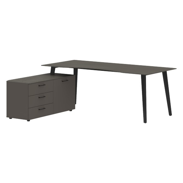 Стол руководителя с тумбой JCT 2018(L) 2000х1800х750 JAY в Ноябрьске 