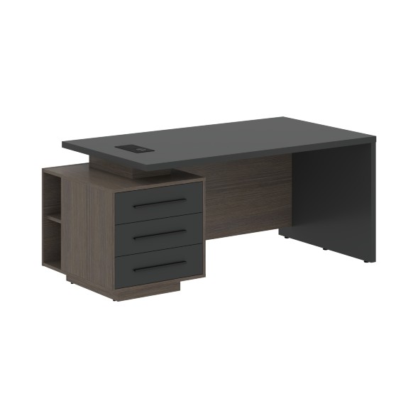 Стол руководителя с тумбой VCT 1890(L) 1800х900х750 VELION в Ноябрьске 