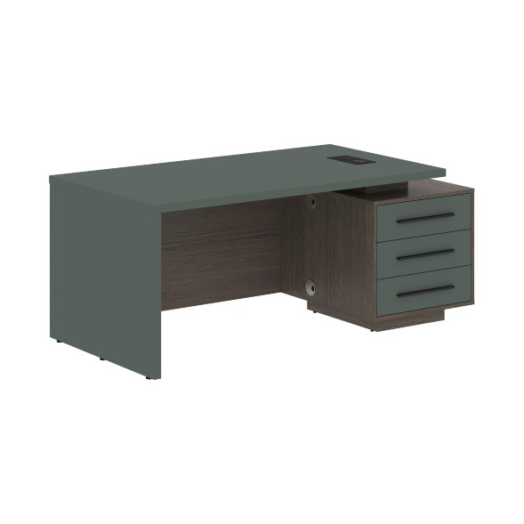 Стол руководителя с тумбой VCT 1890(R) 1800х900х750 VELION в Ноябрьске 