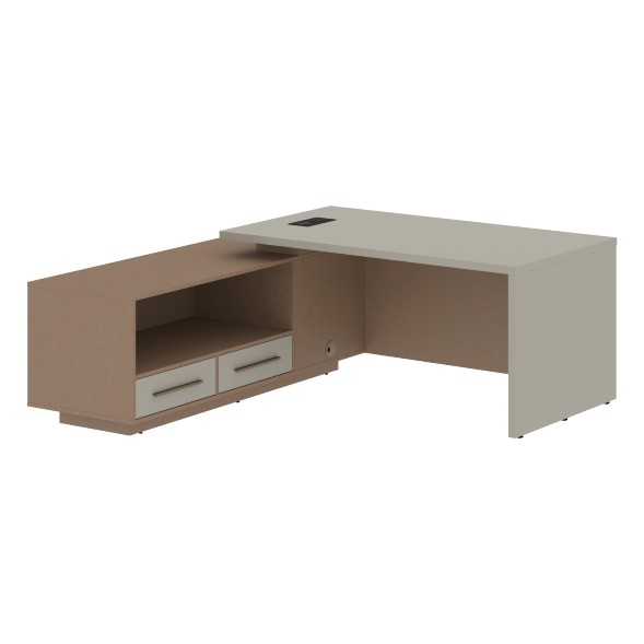 Стол руководителя с тумбой VCT 1919(L) 1900х1900х750 VELION в Ноябрьске 