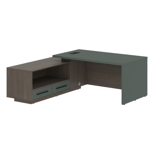 Стол руководителя с тумбой VCT 1919(L) 1900х1900х750 VELION в Ноябрьске 