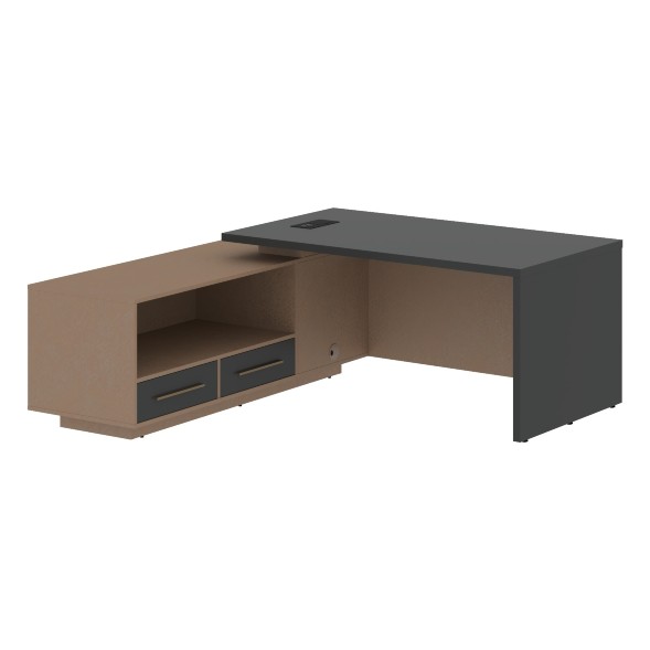 Стол руководителя с тумбой VCT 1919(L) 1900х1900х750 VELION в Ноябрьске 