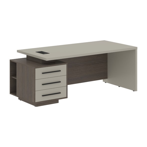 Стол руководителя с тумбой VCT 2090(L) 2000х900х750 VELION в Ноябрьске 