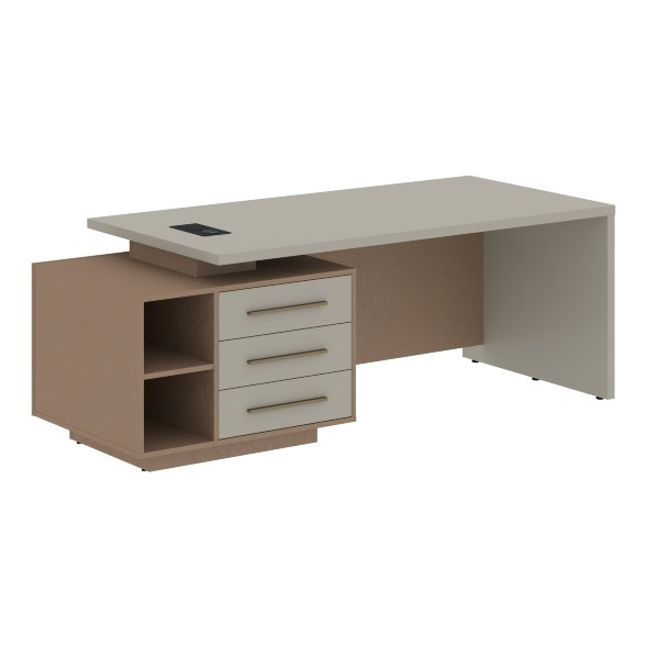 Стол руководителя с тумбой VCT 2190(L) 2100х900х750 VELION в Ноябрьске 