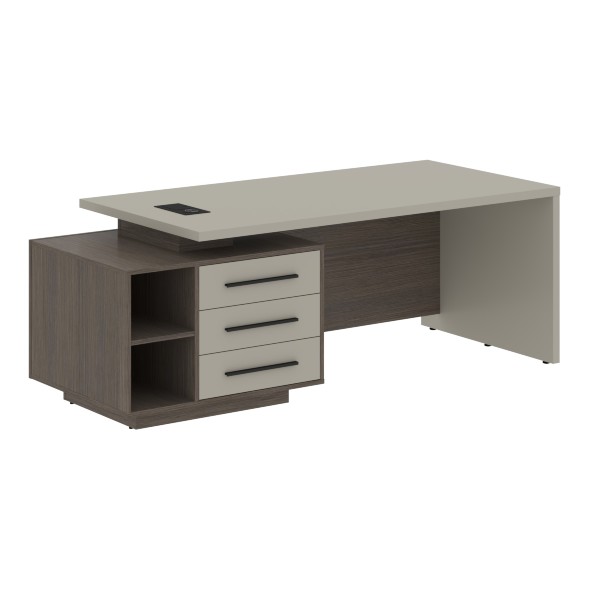 Стол руководителя с тумбой VCT 2190(L) 2100х900х750 VELION в Ноябрьске 