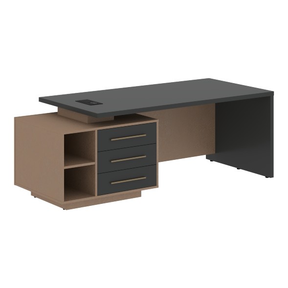 Стол руководителя с тумбой VCT 2190(L) 2100х900х750 VELION в Ноябрьске 