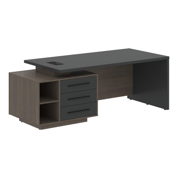 Стол руководителя с тумбой VCT 2190(L) 2100х900х750 VELION в Ноябрьске 