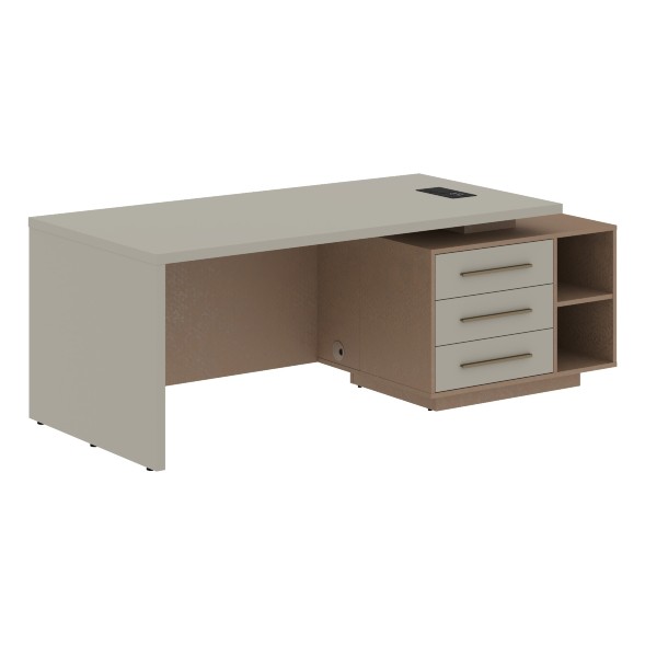 Стол руководителя с тумбой VCT 2190(R) 2100х900х750 VELION в Ноябрьске 