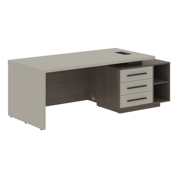 Стол руководителя с тумбой VCT 2190(R) 2100х900х750 VELION в Ноябрьске 