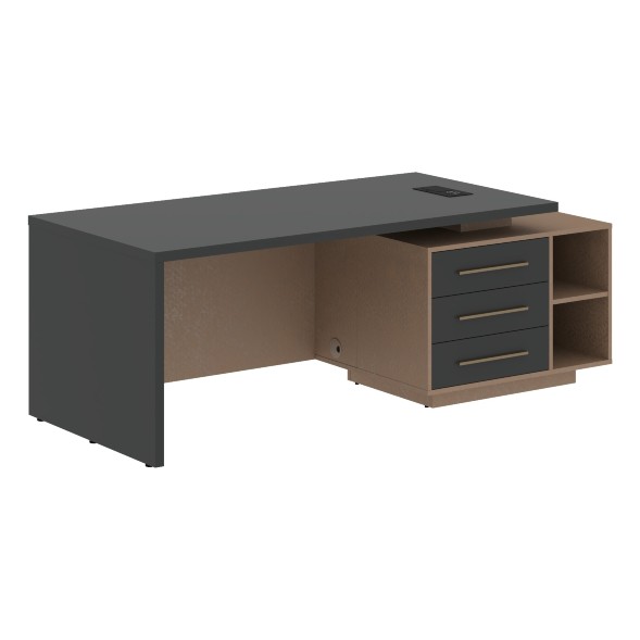 Стол руководителя с тумбой VCT 2190(R) 2100х900х750 VELION в Ноябрьске 