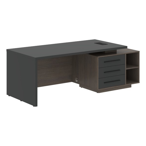 Стол руководителя с тумбой VCT 2190(R) 2100х900х750 VELION в Ноябрьске 