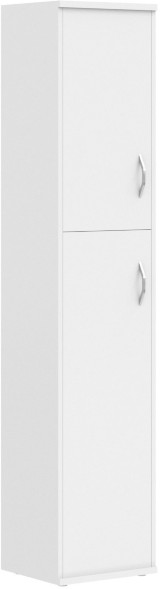 Шкаф колонка с глухой малой и средней дверьми СУ-1.8(L) Белый 406*365*1975