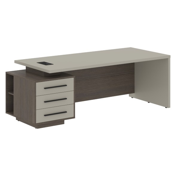 Стол руководителя с тумбой VCT 2290(L) 2200х900х750 VELION в Ноябрьске 