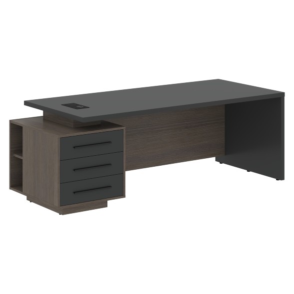 Стол руководителя с тумбой VCT 2290(L) 2200х900х750 VELION в Ноябрьске 