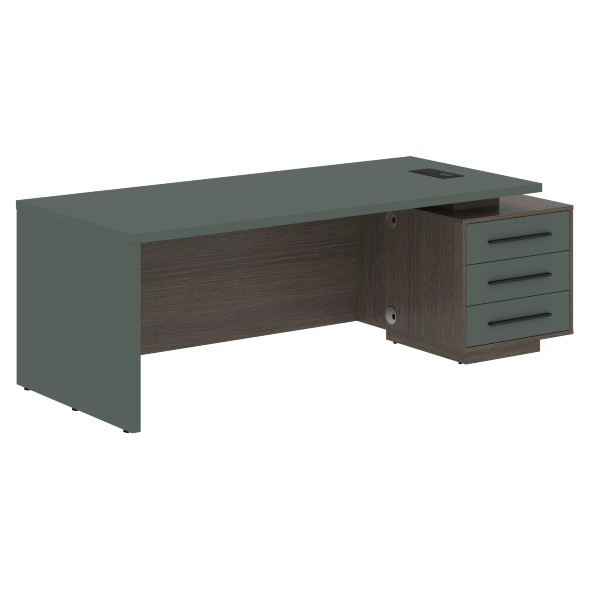 Стол руководителя с тумбой VCT 2290(R) 2200х900х750 VELION в Ноябрьске 