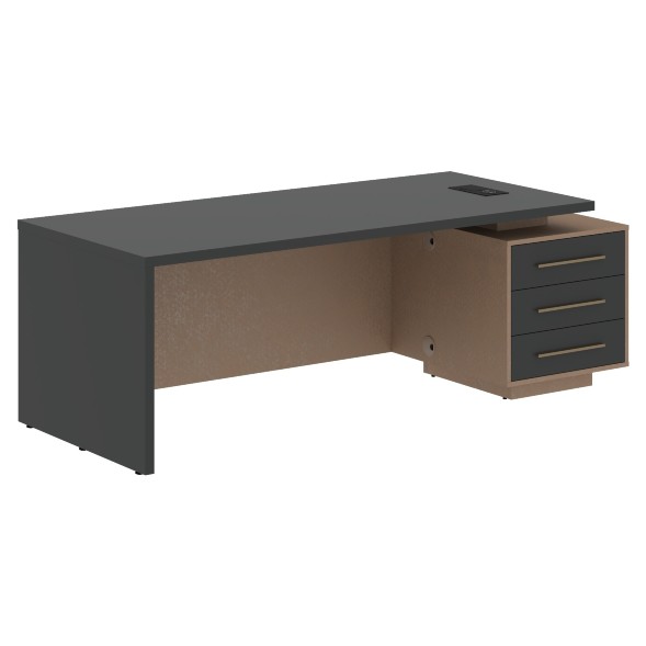 Стол руководителя с тумбой VCT 2290(R) 2200х900х750 VELION в Ноябрьске 