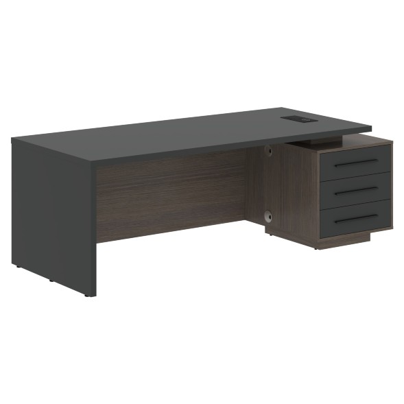 Стол руководителя с тумбой VCT 2290(R) 2200х900х750 VELION в Ноябрьске 